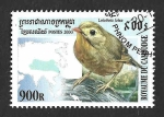 Stamps : Asia : Cambodia :  2033 - Leiotrix Piquirrojo