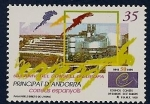 Stamps Andorra -  50 Aniversario del Consejo de Europa - Palacio de los derechos del hombre