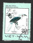 Stamps Vietnam -  866 - Cálao Crestiblanco​ 