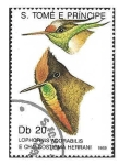 Stamps S�o Tom� and Pr�ncipe -  873 - Coqueta Adorable y Colibrí de Herrán