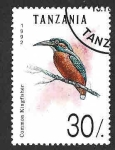 Stamps Tanzania -  982 - Martín Pescador Común