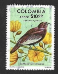 Stamps Colombia -  C646 - Cotinga Pompadour​