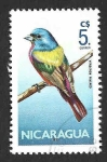 Stamps Nicaragua -  1503 - Azulillo Sietecolores