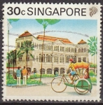 Stamps Singapore -  SINGAPUR MALAYA 1990 Scott Michel 602 Sello Turismo Hotel usado