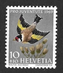 Stamps Switzerland -  B386 - Jilguero Europeo