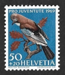 Stamps Switzerland -  B389 - Arrendajo Euroasiático