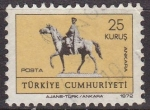 Sellos del Mundo : Asia : Turqu�a : TURQUIA Turkia 1972 Scott 1911 Sello Estatua a Caballo de Kernal Ataturk usado Ankara