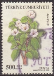 Stamps Turkey -  TURQUIA Turkia 2003 Scott 2861 Sello Serie Flora Membrillo Ayva Cicegi usado