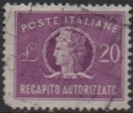 Stamps Italy -  Sellos d' entrega autorizados