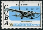 Sellos de America - Cuba -  Aniversario Cubana de Aviación