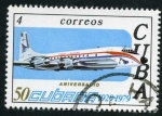 Sellos de America - Cuba -  Aniversario Cubana de Aviación
