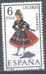 Stamps Spain -  Trajes típicos españoles.Caceres