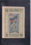 Stamps : Asia : Azerbaijan :  soldado con bandera