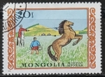 Sellos de Asia - Mongolia -  Caballos (dia internacional del niño)