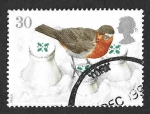 Stamps United Kingdom -  1636 - Petirrojo
