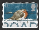 Stamps United Kingdom -  1637 - Petirrojo