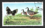 Sellos de Asia - Emiratos rabes Unidos -  Mi2032A - Aves (AJMAN)