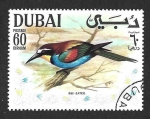 Stamps United Arab Emirates -  Yt100AF - Abejaruco Europeo (DUBAI)