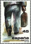 Stamps Spain -  2846 - La emigración - Figura de hombre con maleta, alejándose