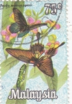 Stamps Malaysia -  Mariposas