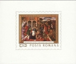 Stamps : Europe : Romania :  Pinturas de la Galería Nacional de Bucarest, "Regreso del hijo perdido" de Bernardino Licinio