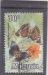 Sellos de Asia - Malasia -  Mariposa