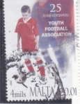Sellos de Europa - Malta -  25 aniversario asociación infantil futbol