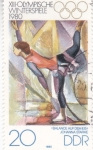 Sellos de Europa - Alemania -  OLIMPIADA-Equilibrio en el Hielo; Pintura al óleo de Johanna Starke 