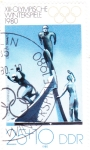Stamps Germany -  OLIMPIADA-puentes especiales; Escultura de Günther Schütz (*1934)