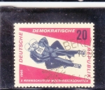 Stamps Germany -  deporte de invierno- Bobsleigh