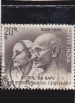 Sellos de Asia - India -  Gandhi y Kasturba