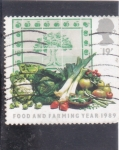 Sellos de Europa - Reino Unido -  frutas y verduras