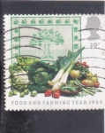 Stamps United Kingdom -  frutas y verduras