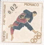Stamps : Europe : Monaco :  OLIMPIADA TOKÍO´64