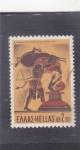 Stamps : Europe : Greece :  PINTURA - Hércules y el jabalí de Erymanthian