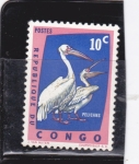 Stamps : Africa : Republic_of_the_Congo :  Pelícanos