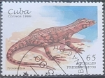 Stamps Cuba -  Animales prehistóricos - Protosuchus