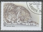 Stamps Kyrgyzstan -  animales - Panthera uncia