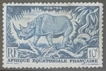 Stamps France -  animales - Black Rhinoceros