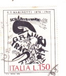 Sellos de Europa - Italia -  La carta del artillero, Filippo Tommaso Marinetti