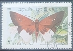 Sellos de Asia - Laos -  Mariposas - Iton semamora