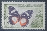 Sellos del Mundo : Africa : Madagascar : Mariposas - Hypolimnas dexithea