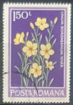 Stamps : Europe : Romania :  Flores - Linum borzaeanum