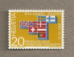 Stamps Europe - Switzerland -  Banderas países de la EFTA