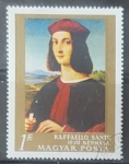 Stamps Hungary -  Pintura- Portrait of a Young Man, by Raphael