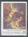 Stamps Romania -  Pinturas - The Hunt, Domenico Brandi