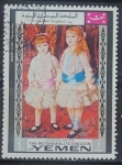 Stamps : Asia : Yemen :  Dia del Niño 1968 - Pink and blue; by A. Renoir (1841-1919)