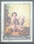 Stamps : Asia : Yemen :  Christ the Good Shepherd, by Bartolomé Esteban Murillo