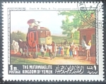 Stamps Yemen -  The Pemigewasset Coach - Enoch Wood Perry, 1899