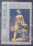 Stamps Poland -  Esculturas - Female mower, by Stanislaw Horno-Poplawski